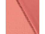 Sélection Coup de coudre - Tissu Double Gaze Soufflé Uni Couleur Corail