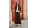 pantalon diane en daim marron