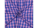 Poppy - Tissu Fil à Fil Carreaux Violet/ Rose
