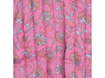 Poppy - Tissu Double Gaze Matelassé Réversible Imprimée - Motif Floral Sur Fond Rose