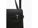 Sac porté épaule grand modèle Emie en cuir lisse et nubuck