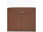 Porte monnaie zippé avec porte cartes amovible Charlotte en cuir lisse