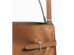 Sac porté épaule modèle maxi Emie en cuir lisse et nubuck