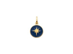 Medaille Arthus bertrand Etoile en laque bleu marine en or jaune