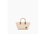 Petit sac à main Elena en toile coton et cuir grainé