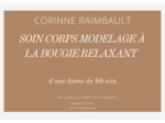 Carte cadeau soin corps modelage à la bougie relaxant pour homme