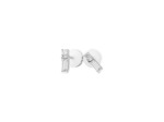 Puces d'oreilles Murat Façades en argent rhodié et oxyde de zirconium