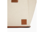 Grand sac cabas Elena en toile coton et cuir grainé