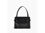 Sac porté épaule grand modèle Emie en cuir lisse et nubuck