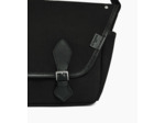 Sac bandoulière moyen modèle Solveig en toile coton et cuir lisse