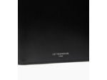 Porte cartes avec poche billets Emile en cuir lisse effet box