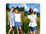 Petits D'om – Patron Roséa – Top ou robe avec volants (2 à 16 ans)