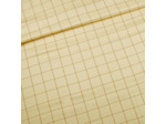 Sélection Coup de coudre - Tissu Twill de Viscose à Motif Carreaux Marrons sur le Fond Jaune Pale - coupon 3m