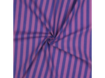 Poppy - Tissu Fil à Fil Rayures Violet/ Rose