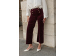 pantalon Victorine bordeaux en velours