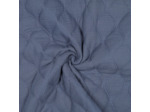Sélection Coup de coudre - Tissu Double Gaze de Coton Matelassé Uni Couleur Bleu Denim