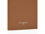 Petit portefeuille vertical zippé Lucien en cuir grainé