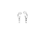 Boucles d'oreilles pendantes Murat Façades en argent rhodié et oxyde de zirconium