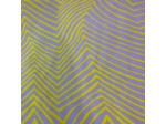 Sélection Coup de coudre - Tissu sergé polyester à motif "Zèbre" lilas et citron vert
