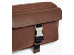 Petit sac bandoulière Maurice en toile coton et cuir lisse