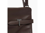 Sac porté épaule modèle maxi Emie en cuir lisse et refente de velours