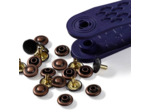 Prym - Boite 24 Rivets Coloris Bronze et Cuivre avec Outil de Pose (9 mm)