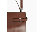 Sac porté épaule grand modèle Emie en cuir lisse et nubuck