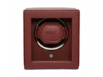 Remontoir pour montre automatique Wolf 1834 en cuir vegan bordeaux