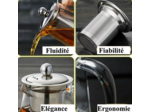 THÉIÈRE CARRÉE EN VERRE BOROSILICATE - 750 ML