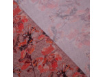 Sélection Coup de coudre - Tissu Crêpe de Viscose Imprimé Gros Fleurs sur le Fond Rose - coupon 3m
