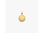 Médaille Arthus Bertrand Étoile en or jaune poli, laque ivoire  et diamant, 10mm