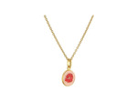 Médaille Arthus Bertrand Ma Mini Médaille Coquelicot en or jaune, 10 mm - Rose poudré