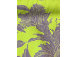 Sélection Coup de coudre - Tissu sergé polyester à motif "Orchidée" lilas et citron vert