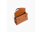 Sac à main double rabat moyen modèle Emilie en cuir grainé