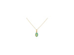 Médaille Arthus Bertrand Les Miraculeuses 10mm en or jaune, laqué vert d'eau