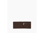 Portefeuille zippé horizontal Lucien en cuir signature T