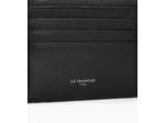 Porte cartes zip en L Emile en cuir grainé