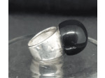 Bague Argent sphère noire 23-1086