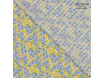 Fibre Mood - Tissu Seersucker “Kate" en Coton à Motif Petites Fleurs Jaunes et Violettes - coupon 3 m