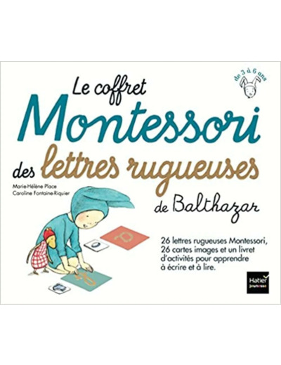 Livre Le coffret Montessori des lettres rugueuses de Balthazar