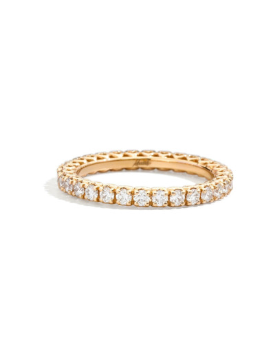 Bague Recarlo Anniversary en or jaune et Diamant 0.8ct, taille 53
