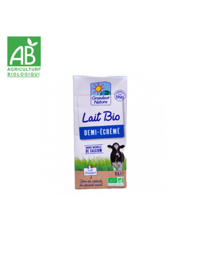 Lait demi-écrémé UHT 1L BIO x 1