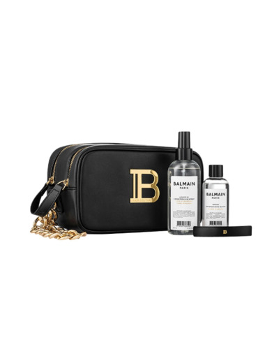 Toiletry Bag Black Gold (Leave in, Argan Elixir, Barrette Me