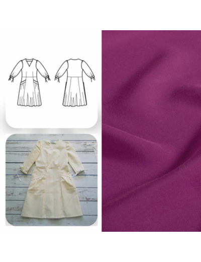 Christine Charles – Kit Couture Robe Eleanora Uni Couleur Magenta