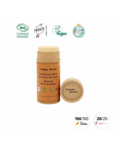 Déodorant solide Abricot & fleurs de cerisier - Comme Avant