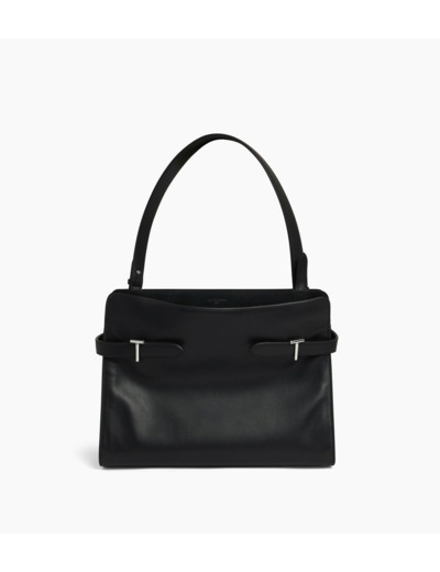 Sac porté épaule grand modèle Emie en cuir lisse et nubuck