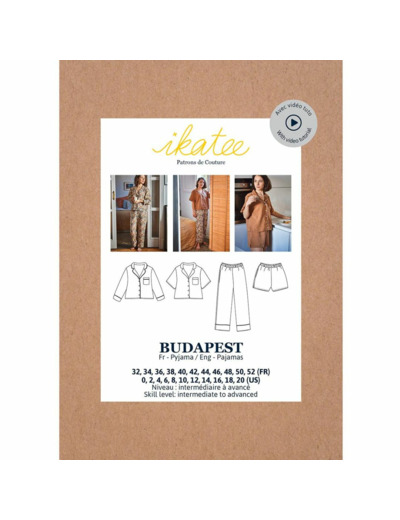 Ikatee – Patron Femme Pyjama "Budapest" du 32 au 52