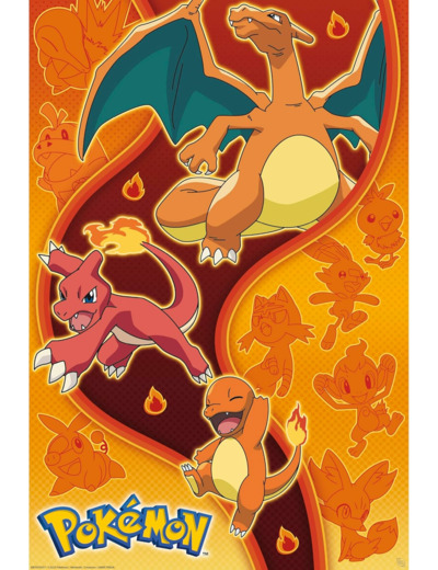 [POSTER] POKEMON - Poster Maxi 91,5x61 - Type Feu