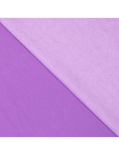 Sélection Coup de Coudre - Tissu Jersey Sweat de Coton Gratté Uni Couleur Orchidée
