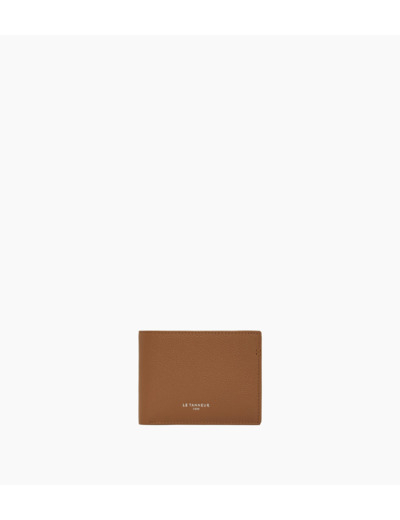 Portefeuille zippé horizontal Lucien en cuir grainé